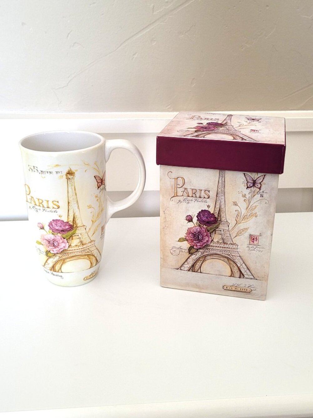 French Lilac Coffee or Tea Cup - Picture 1 of 5